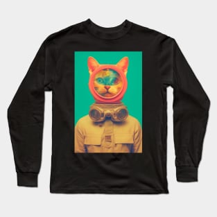 Cat in a diving suit Long Sleeve T-Shirt